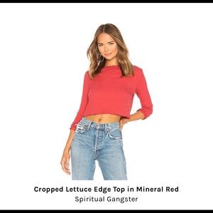 Spiritual Gangster long sleeve cropped shirt